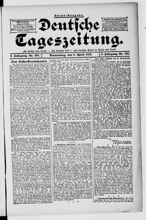 Deutsche Tageszeitung vom 06.04.1899