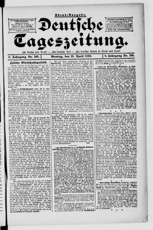 Deutsche Tageszeitung on Apr 10, 1899