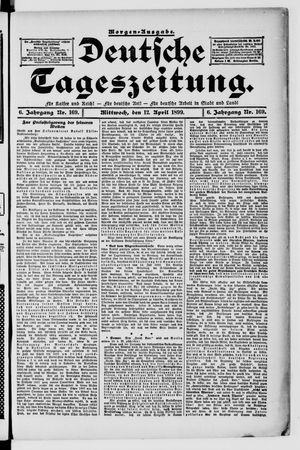 Deutsche Tageszeitung on Apr 12, 1899