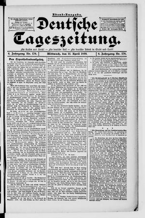Deutsche Tageszeitung on Apr 12, 1899