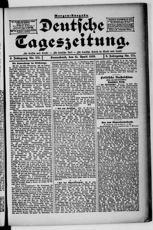 Deutsche Tageszeitung on Apr 15, 1899