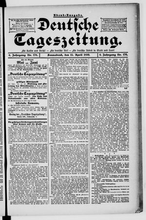 Deutsche Tageszeitung vom 15.04.1899