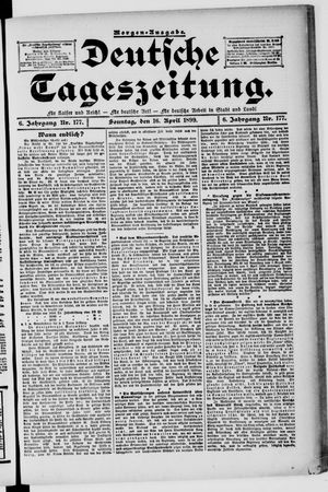 Deutsche Tageszeitung vom 16.04.1899