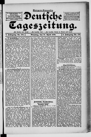 Deutsche Tageszeitung vom 18.04.1899