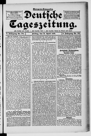 Deutsche Tageszeitung vom 21.04.1899