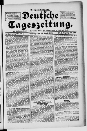 Deutsche Tageszeitung vom 23.04.1899