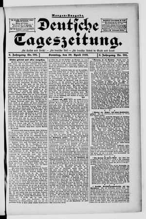Deutsche Tageszeitung on Apr 30, 1899