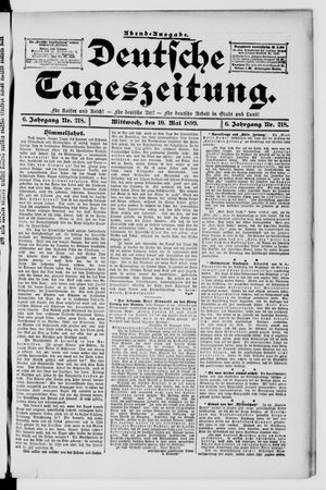 Deutsche Tageszeitung vom 10.05.1899