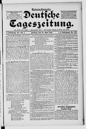 Deutsche Tageszeitung on May 19, 1899