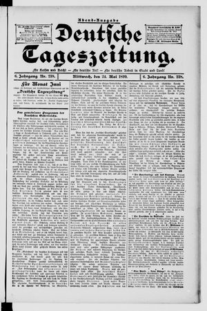 Deutsche Tageszeitung on May 24, 1899