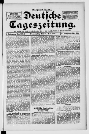 Deutsche Tageszeitung vom 25.05.1899