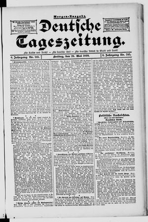 Deutsche Tageszeitung vom 26.05.1899