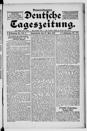 Deutsche Tageszeitung vom 27.05.1899