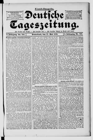 Deutsche Tageszeitung vom 27.05.1899