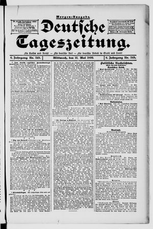 Deutsche Tageszeitung on May 31, 1899
