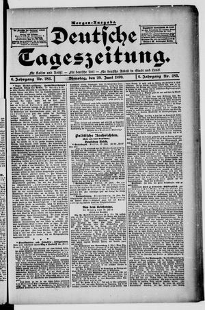 Deutsche Tageszeitung on Jun 20, 1899