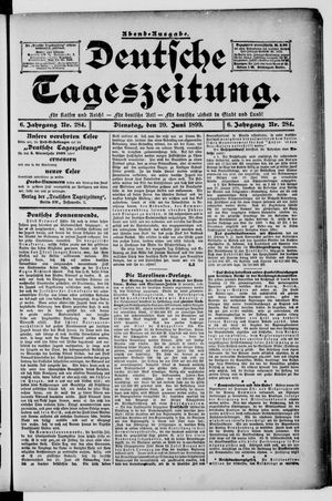 Deutsche Tageszeitung vom 20.06.1899