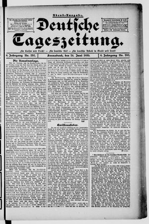 Deutsche Tageszeitung vom 24.06.1899