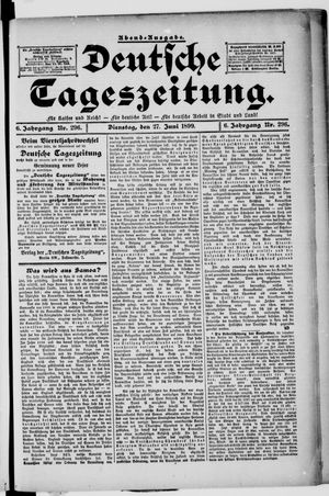 Deutsche Tageszeitung vom 27.06.1899