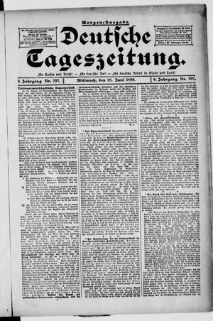 Deutsche Tageszeitung vom 28.06.1899