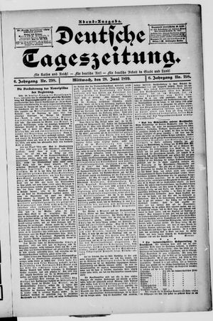 Deutsche Tageszeitung vom 28.06.1899