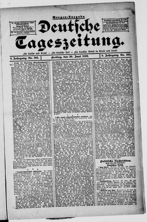 Deutsche Tageszeitung vom 30.06.1899