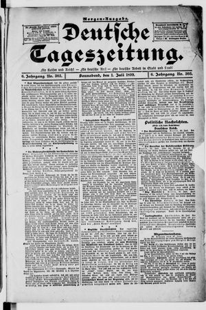 Deutsche Tageszeitung vom 01.07.1899