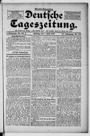 Deutsche Tageszeitung on Jul 7, 1899