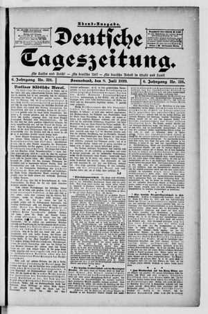 Deutsche Tageszeitung on Jul 8, 1899