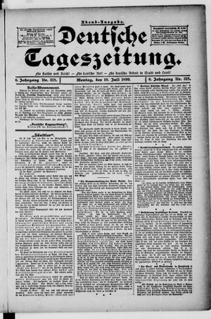 Deutsche Tageszeitung on Jul 10, 1899