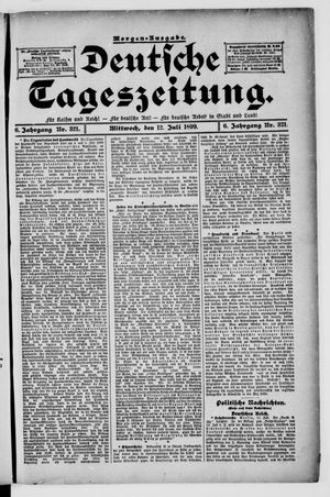Deutsche Tageszeitung vom 12.07.1899