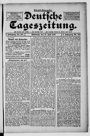 Deutsche Tageszeitung vom 12.07.1899