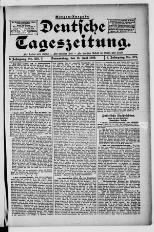 Deutsche Tageszeitung vom 13.07.1899