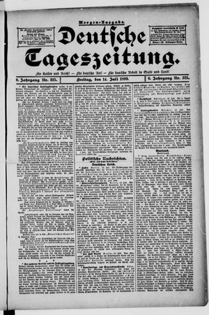 Deutsche Tageszeitung vom 14.07.1899