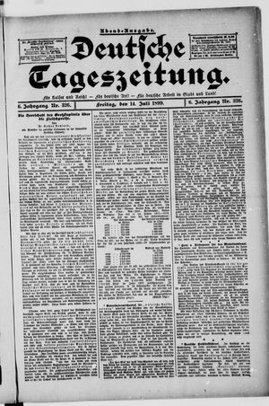 Deutsche Tageszeitung vom 14.07.1899