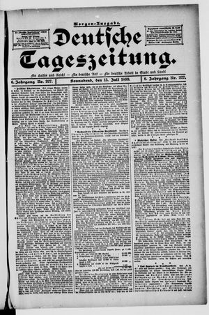 Deutsche Tageszeitung vom 15.07.1899