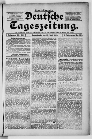 Deutsche Tageszeitung vom 15.07.1899