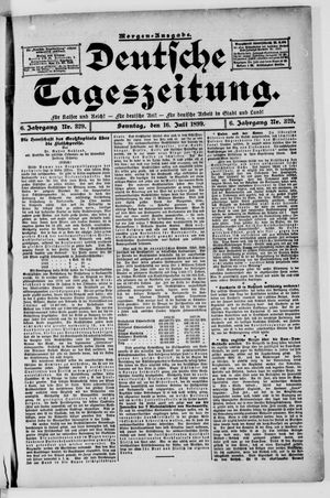 Deutsche Tageszeitung vom 16.07.1899