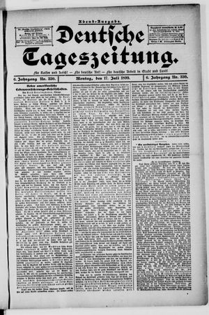 Deutsche Tageszeitung vom 17.07.1899