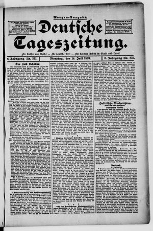 Deutsche Tageszeitung on Jul 18, 1899