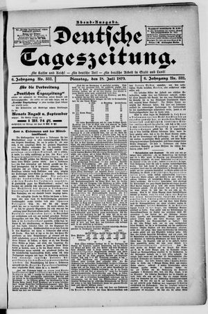 Deutsche Tageszeitung on Jul 18, 1899
