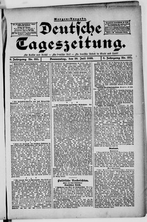 Deutsche Tageszeitung vom 20.07.1899