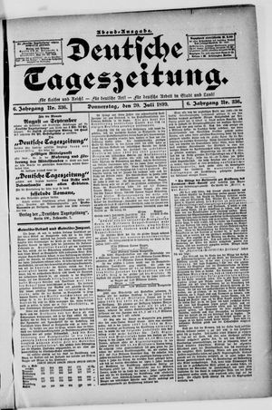 Deutsche Tageszeitung vom 20.07.1899