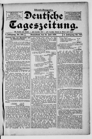 Deutsche Tageszeitung vom 22.07.1899