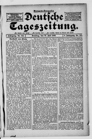 Deutsche Tageszeitung vom 23.07.1899