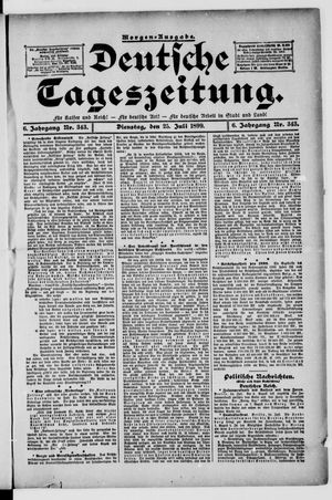 Deutsche Tageszeitung vom 24.07.1899