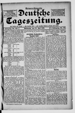 Deutsche Tageszeitung vom 25.07.1899