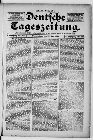 Deutsche Tageszeitung vom 27.07.1899