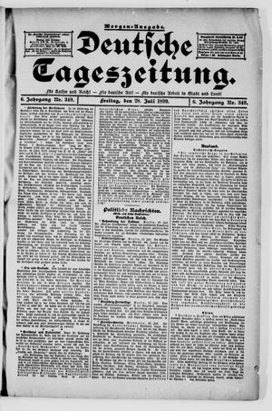 Deutsche Tageszeitung vom 28.07.1899