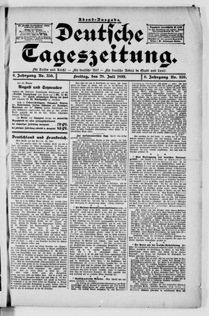 Deutsche Tageszeitung vom 28.07.1899